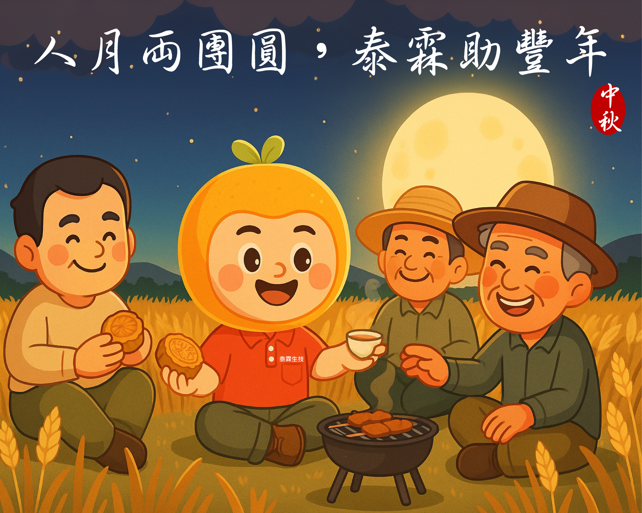 中秋節愉快-人月兩團圓，泰霖助豐年