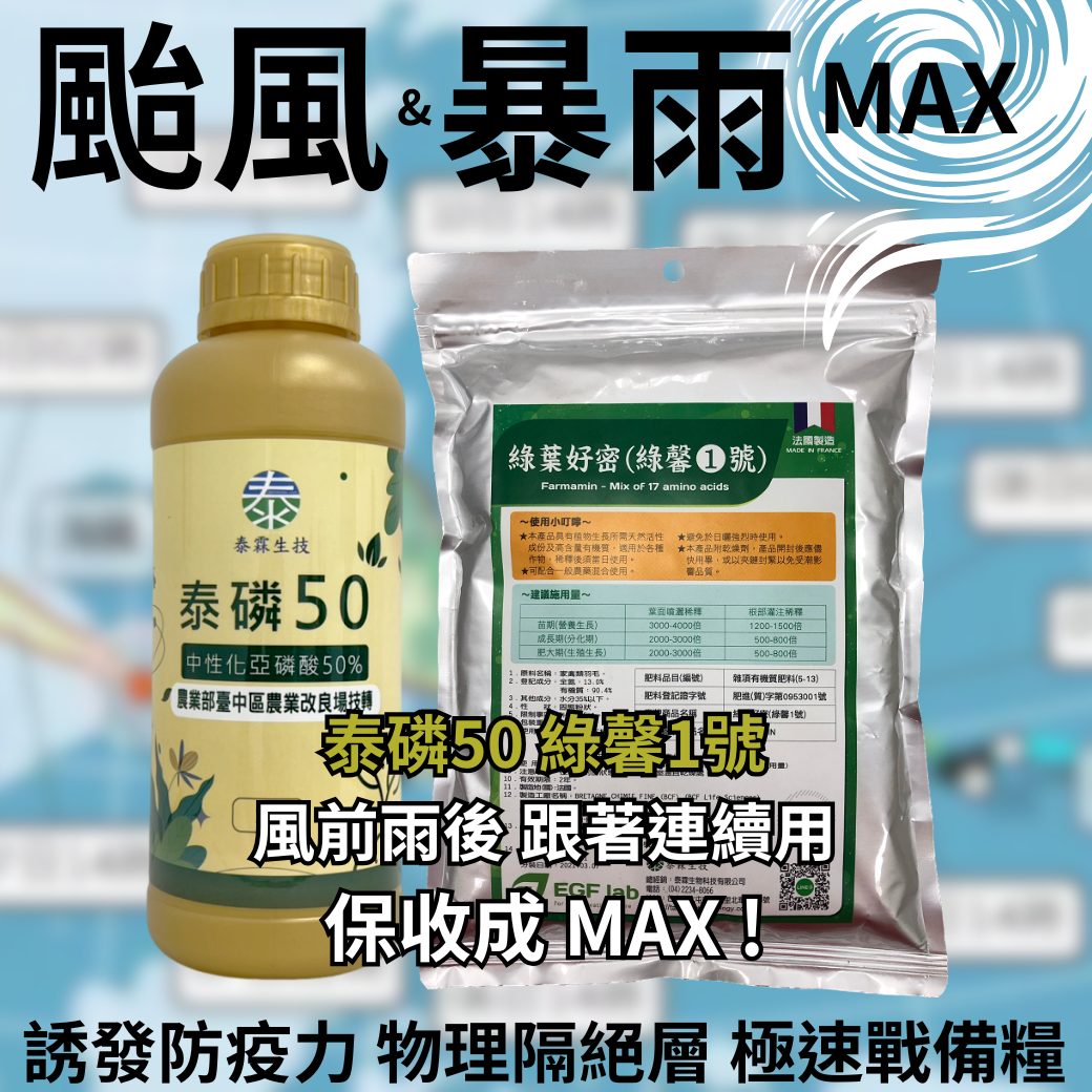 20251112泰霖極端氣候套餐 風前雨後 跟著連續用 保收成 MAX !