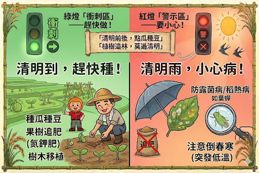 【節氣】😱 清明雨紛紛，作物斷了魂？這三招「防水＋防病」神技不學，你的心血真的會被大雨沖走！ ⛈️💸1
